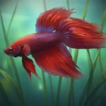 Чем кормить петушка: выбор корма для Betta splendens Рыбка петушок красного цвета с пышными вуалевыми плавниками среди водных растений