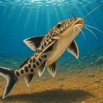 Cuckoo Catfish: Care Guide for Home Aquariums Cuckoo catfish with spotted pattern and long barbels on rocky substrate